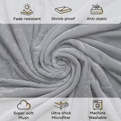 Wholesale - 50"x60" SUNSHINE GREY THROW BLANKET, UPC: 860004288459